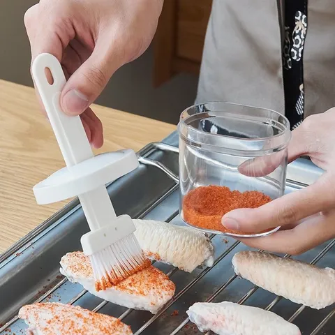 Bouteille Pinceau à Huile de Cuisine Pinceau en Silicone Résistant à la Haute Température Distributeur d'Huile pour BBQ Pâtisserie