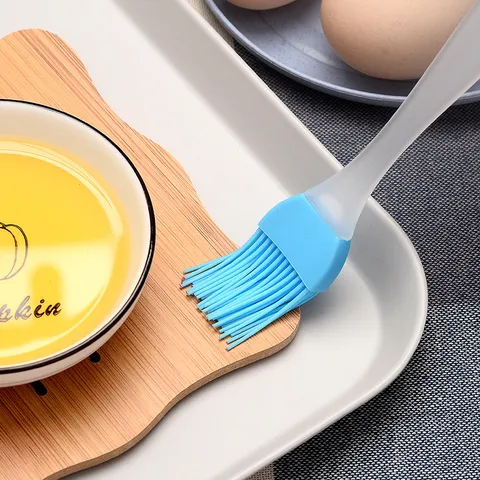 Silicone Basting Brush Kitchen Baking Oil Brush Pastry Brush BBQ Brush with PP Transparent Handle for Cooking Grilling