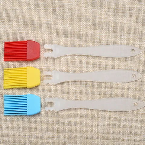 Silicone Basting Brush Kitchen Baking Oil Brush Pastry Brush BBQ Brush with PP Transparent Handle for Cooking Grilling