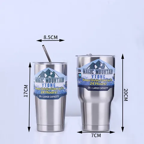 Stainless Steel Insulated Tumbler Car Cup With Lid And Straw Double Wall Vacuum Travel Mug Large Capacity Portable Drinkware