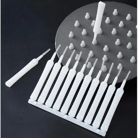 Household Cleaning Brush Mini Cleaning Tool For Shower Head Gap Plastic White Portable Cleaning Accessory