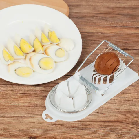 Stainless Steel Egg Slicer Household Manual Hard Boiled Egg Divider Multi Functional Egg Cutter Kitchen Gadget Tool