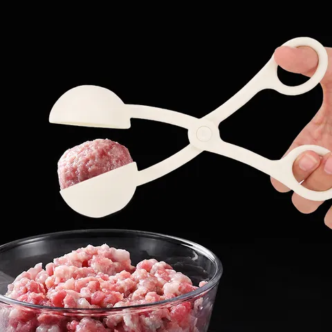 Creative Plastic Meatball Maker Kitchen Fishball Making Tool Rice Ball Spoon Meat Press Mold Cooking Gadget