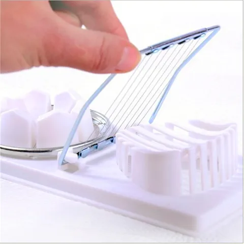 Stainless Steel Egg Slicer Household Manual Hard Boiled Egg Divider Multi Functional Egg Cutter Kitchen Gadget Tool