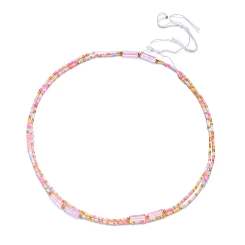 Bohemian Layered Seed Bead Waist Chain For Women Handmade Colorful Beaded Belly Chain Summer Beach Jewelry Body Accessories