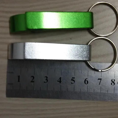 Multifunctional Aluminum Alloy Bottle Opener Keychain Portable Metal Beer Bottle Openers Outdoor Travel Key Ring Tool