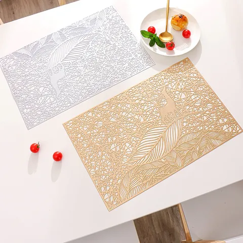 Skandinaviko Styl Kouflo PVC Souplase Xryso Asimi Elafi Fyllo Motibo Ansthektiko sti Zesti Ladi Pleno Diakosmisi Kouzinas
