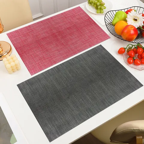 PVC Place Mat Heat Resistant Waterproof Table Mat Modern Minimalist Anti-Scald Western Dining Table Mat
