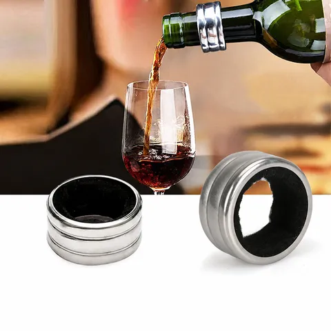 Roestvrijstalen Wijn Druppelring Metalen Wijnfles Anti-Morsen Kraag Druppelstopper Barware Wijnaccessoires Voor Thuis Bar