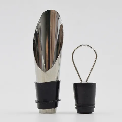 Stainless Steel Wine Pourer And Bottle Stopper Multi-Function Wine Aerator Pour Spout Bar Accessories For Home Kitchen