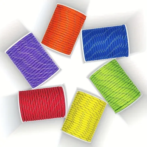 Paracord Riflettente da Esterno Corda per Tenda Campeggio Corda di Sopravvivenza Multicolore Braccialetto