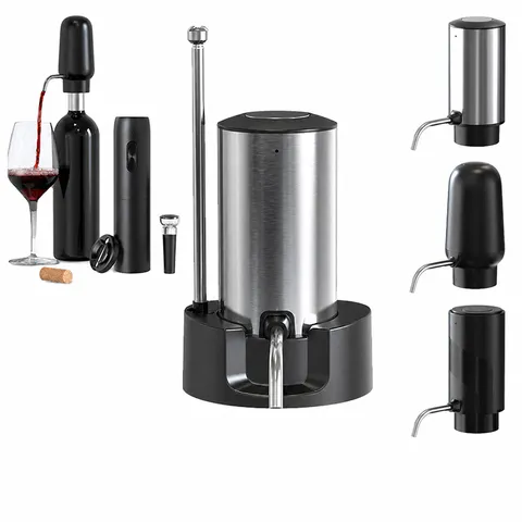 Electric Wine Aerator and Dispenser Rechargeable Fast Wine Decanter Electronic Pourer Bar Wine Accessories Set