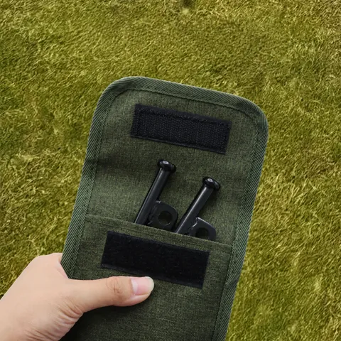 Outdoor Camping Tent Stake Storage Bag Portable Oxford Cloth Waterproof Heavy Duty Tent Peg Holder Pouch Camping Accessories