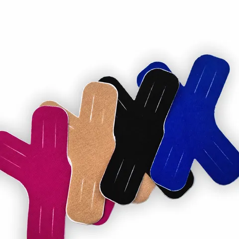 Cotton Athletic Kinesiology Tape Waterproof Breathable X-Shaped Thigh Knee Sports Support Bandage