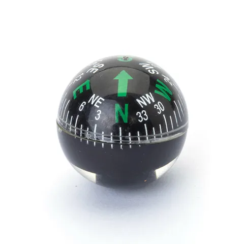Boussole Sphérique Remplie de Liquide Portable Extérieur Outil de Navigation Pour Camping Randonnée Tableau de Bord de Voiture