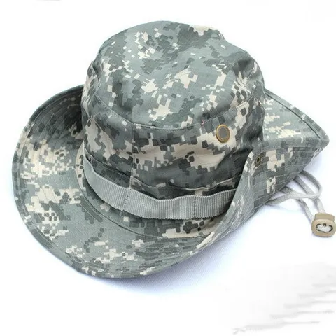Outdoor Camouflage Sun Hat Breathable Boonie Hat Military Tactical Cap For Hiking Travel Fishing
