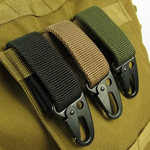 Multifunktional Outdoor Taktisch Nylon Gurtband Gürtelhaken Adler Mund Karabiner Schlüsselanhänger Rucksack Hängeschnalle