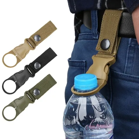 Outdoor Taktisch Nylon Gurtband Wasserflaschen Schnalle Karabiner Tragbarer Flaschenhaken Camping Wandern Rucksack Hängender Clip