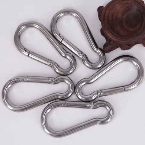 Galvanisiertes Eisen Federkarabiner Schwere Ausführung Kürbisform Karabinerhaken Für Outdoor Camping Schaukel Aufhängung Verbindung