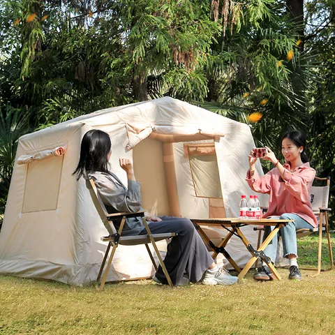 Υπαίθρια Φουσκωτή Σκηνή Σκηνή Camping Σκιάδιο 2 σε 1 Αδιάβροχο Ύφασμα Oxford Γρήγορη Συναρμολόγηση Σκηνή για Camping Πεζοπορία