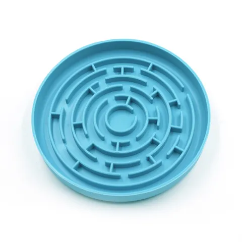 Silikon Langsamfütterung Hundeschüssel Anti-Erstickung Haustier Futternapf Labyrinth Design Rutschfester Saugnapf Welpen Napf