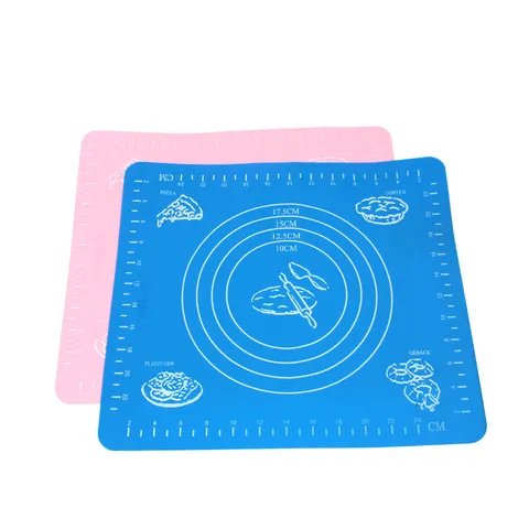 Silicone Baking Mat Non-Stick Pastry Mat Kneading Mat With Measurement Scales Heat Resistant Kitchen Baking Tool