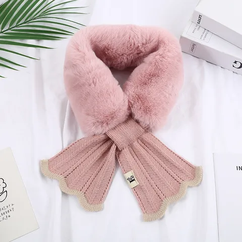 Winter Vrouwen Warm Pluche Genest Gebreid Sjaal Zeemeermin Staart Ontwerp Mode Nek Dekking Koud Weer Thermisch Sjaal