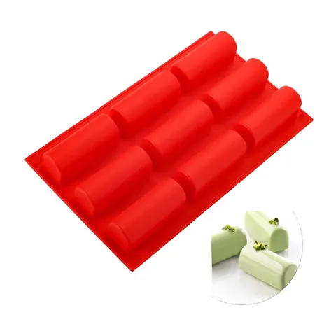 Molde de Silicone para Pastelería Tira Larga Rectangular Tiramisú Chocolate Mousse Postre Sartén Resistente al Calor Menaje de Cocina