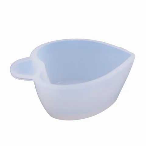 Transparent Heart Shaped Silicone Mold DIY Resin Epoxy Color Mixing Cup Baking Mold Flexible Craft Tool