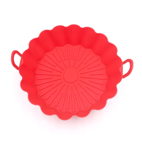Air Fryer Silicone Pot Reusable Air Fryer Liner Heat Resistant Baking Tray Non Stick Silicone Basket Kitchen Baking Tool