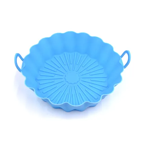 Air Fryer Silicone Pot Reusable Air Fryer Liner Heat Resistant Baking Tray Non Stick Silicone Basket Kitchen Baking Tool