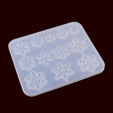 DIY Silicone Mold Square Snowflake Resin Epoxy Mold Pendant Hanging Craft Mold Jewelry Making Tool Casting Mold