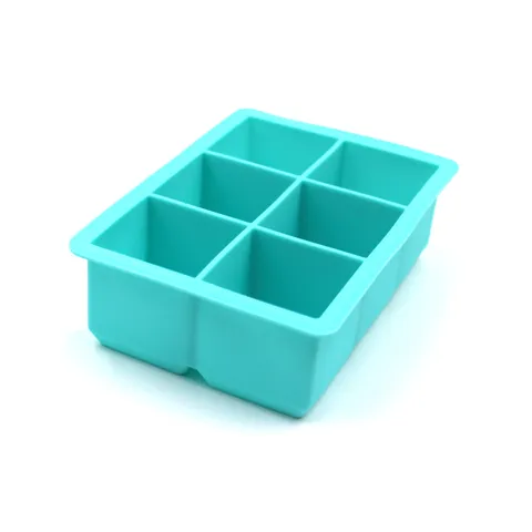 Silikon Eiswürfelform 6 Fächer Quadratische Eiform Mit Deckel Flexible Einfache Freisetzung Für Küche Bar Zuhause