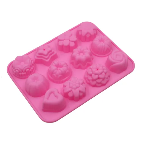 Verdickte Blumen Silikon Kuchenform DIY Eiscreme Gelee Pudding Gebäck Backform Küche Backgeschirr Werkzeug