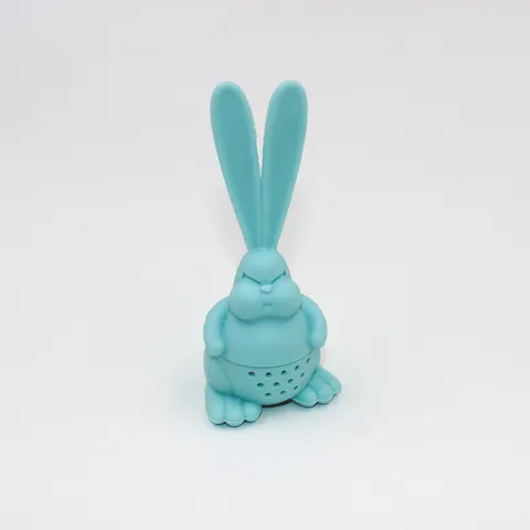 Silicone Angry Rabbit Tea Infuser Cute Cartoon Loose Leaf Tea Filter Strainer Safe Food Grade Kitchen Teatime Accessory