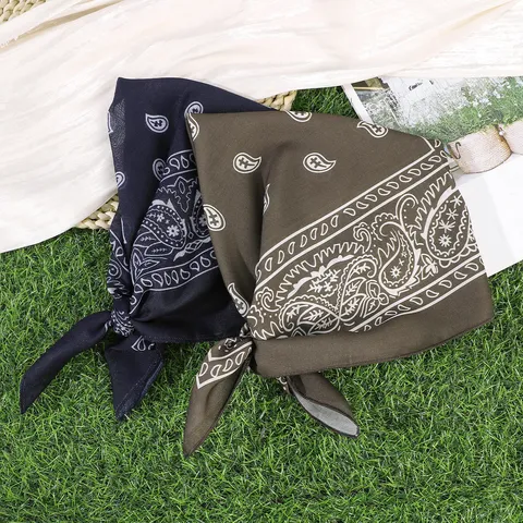Mode Katoen Linnen Vierkante Sjaal Vrouwen Lente Retro Paisley Konijn Print Nek Sjaal Chic Haarband Sjaal