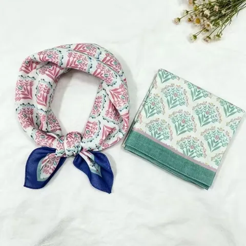 Dames Vintage Polka Dot Bloemen Vierkante Sjaal Lichtgewicht Polyester Zachte Hals Sjaal Mode Dagelijkse Accessoires