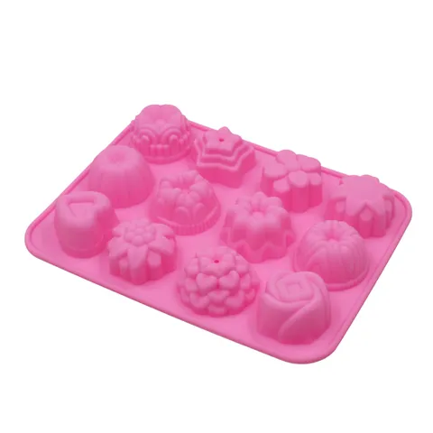 Verdickte Blumen Silikon Kuchenform DIY Eiscreme Gelee Pudding Gebäck Backform Küche Backgeschirr Werkzeug