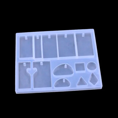 Silicone Mold For DIY Epoxy Resin Jewelry Pendant Necklace Making Multi Shape Geometric Craft Mold Handcrafted Tool