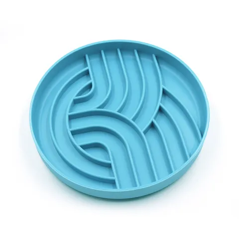Silikon Haustier Langsamer Futter Napf Rutschfest Anti-Wuerge Hunde Schlecker Matte Labyrinth Design Haustier Futtergeschirr Zubehoer