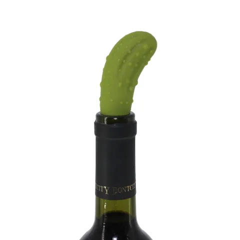 Creative Cucumber Wine Bottle Stopper Food Grade Silicone Reusable Funny Vegetable Bottle Sealer Kitchen Bar Tool