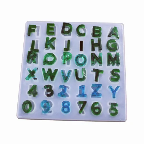 DIY Siliconen Letters en Cijfers Mal Hars Gietmal Kristal Epoxy Ambachtelijke Mal voor HandgEMaakte Sieraden Huisdecoratie