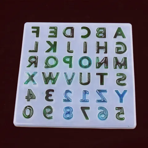 DIY Siliconen Letters en Cijfers Mal Hars Gietmal Kristal Epoxy Ambachtelijke Mal voor HandgEMaakte Sieraden Huisdecoratie