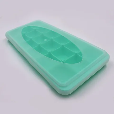 Bandeja de Hielo de Silicona Con Tapa Multi Rejilla Caja de Congelación de Alimentos Molde de Fabricación de Hielo de Cocina