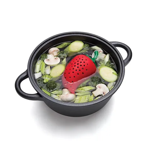 Creative Chili Shaped Silicone Spice Infuser Stew Soup Seasoning Filter Kitchen Gadget Food Grade Herb Strainer