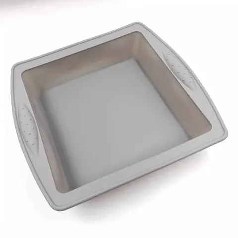 Molde de Pastel de Silicona de Grado Alimenticio con Doble Oreja Sartén Cuadrada para Panadería DIY Utensilios de Cocina