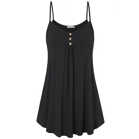 Women's Casual Solid Color V-Neck Sleeveless Tank Top Loose Plus Size Summer Camisole Basic Daily Commute Pullover Top