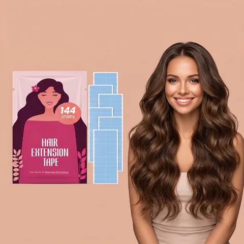 Cinta Adhesiva de Doble Cara para Extensiones de Cabello Invisible Fuerte Sujeción Pestañas Adhesivas de Repuesto para Pelucas y Extensiones