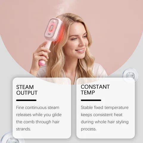 Elektrisches Dampf Haar Massage Kamm Set Kopfhautpflege Tragbar Wiederaufladbar Haar Styling Bürste Mit Öl Becher
