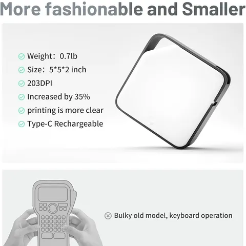Portable Bluetooth Thermal Label Printer Mini Wireless Label Maker Machine With Tape For Office Home School